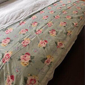 Brand New Ralph Lauren Green Floral King Top Sheet
